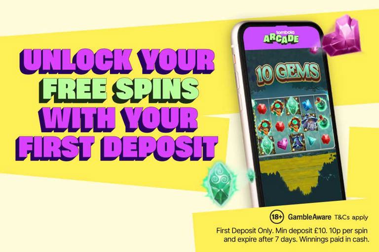 Unlock your free spins with your first deposit